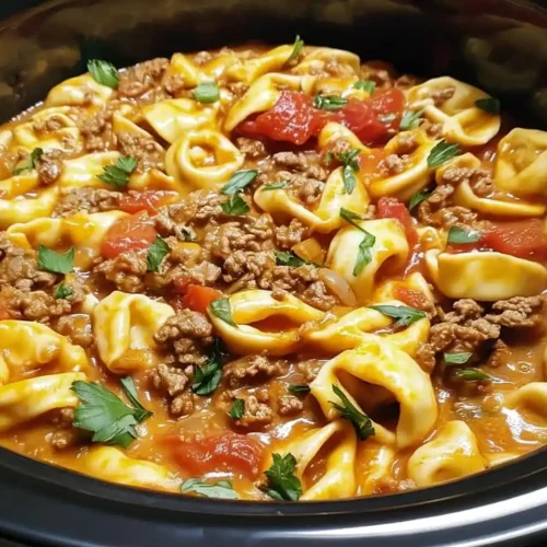 Crockpot Creamy Taco Tortellini 5 taco tortellini slow cooker recipe