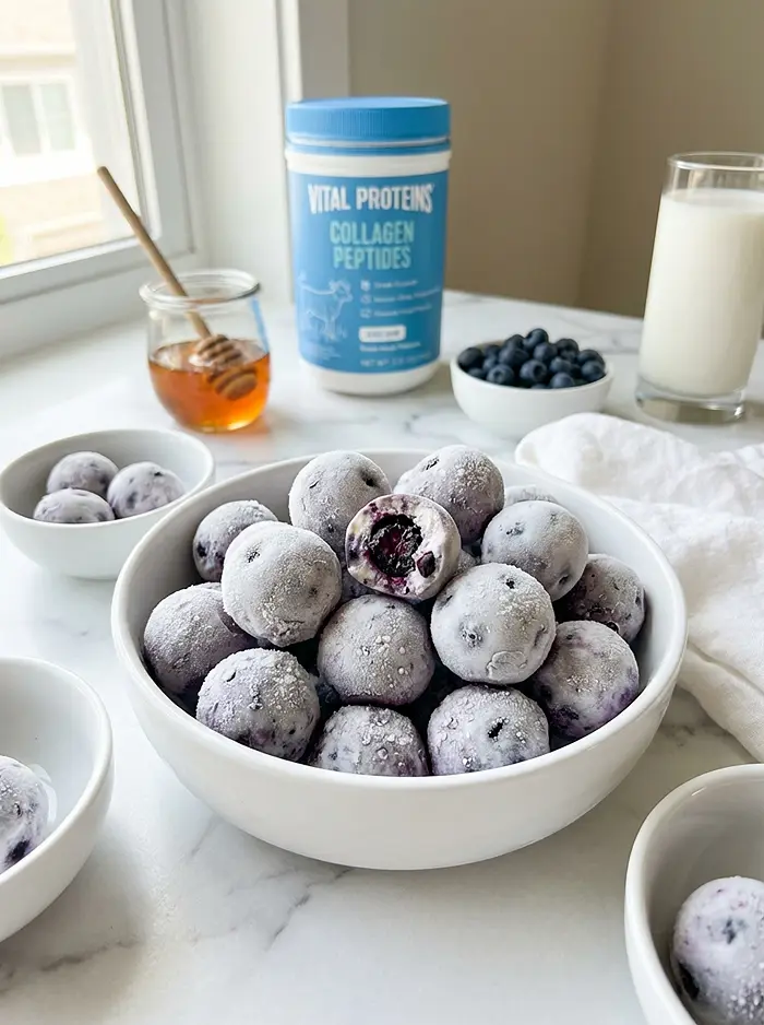 Frozen Greek Yogurt Blueberry Bites 5 frozen yogurt blueberry bites