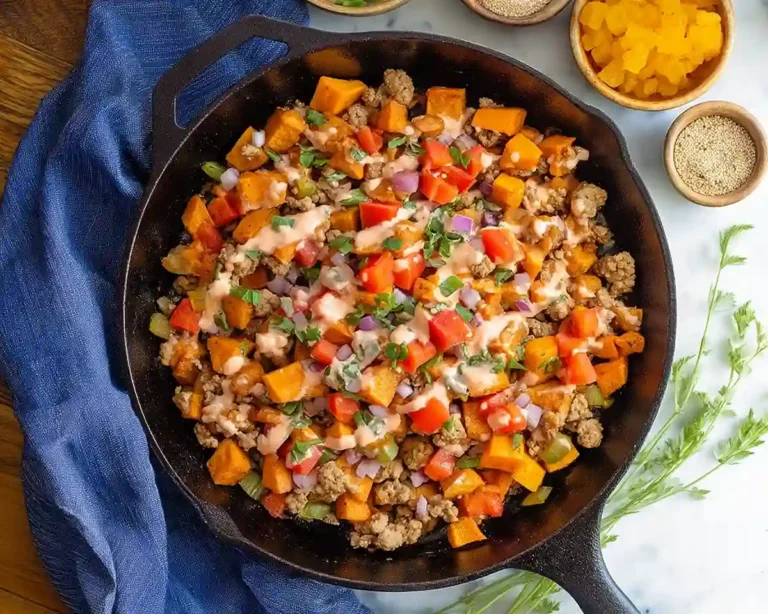 healthy Turkey Sweet Potato Skillet