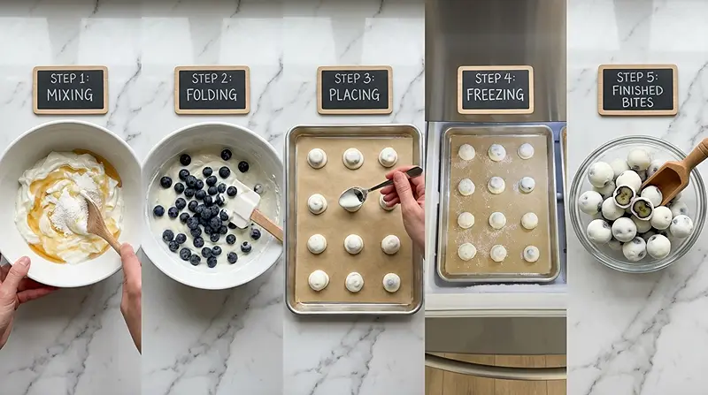 Frozen Greek Yogurt Blueberry Bites 3 healthy frozen blueberry yogurt bites