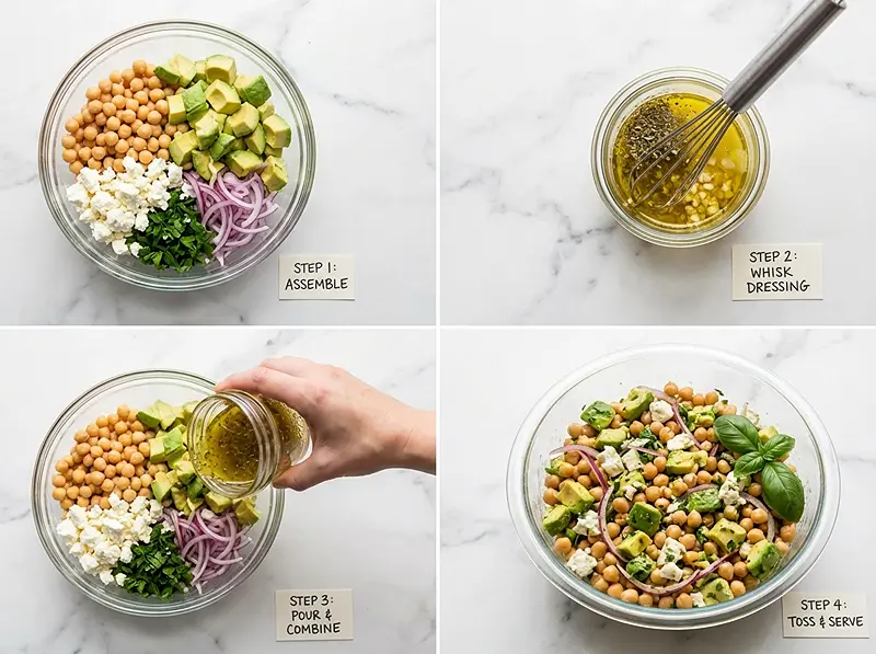 Chickpea Feta Avocado Salad Recipe 3 mediterranean chickpea feta salad