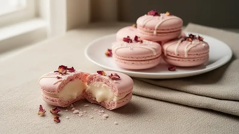 Rosewater Macarons 4 rosewater macaron recipe