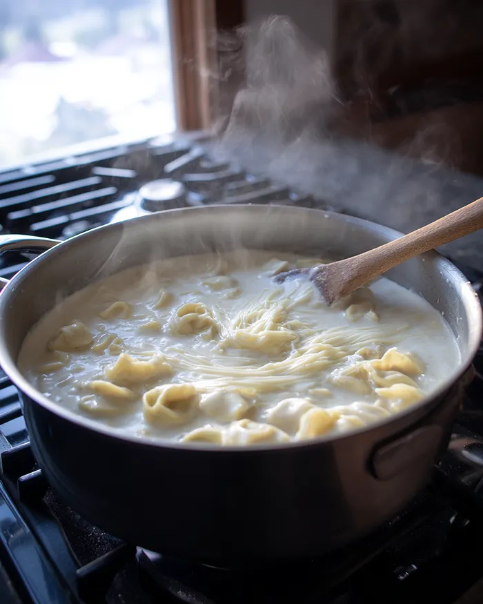 Creamy White Chicken Chili Tortellini 3 white chicken chili tortellini