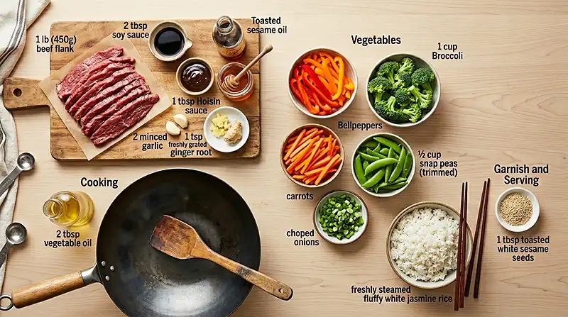 30-Minute Beef Stir Fry with Vegetables 2 30-Minute Beef Stir Fry with Vegetables Ingredients