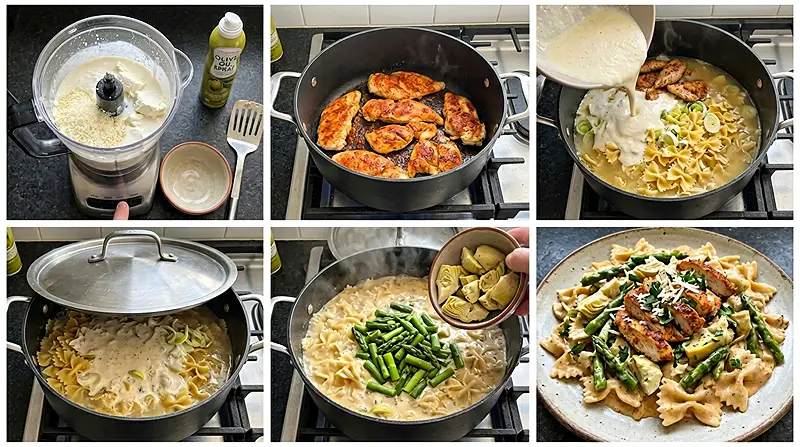 Chicken Pasta Primavera 3 Artichoke Chicken And Asparagus