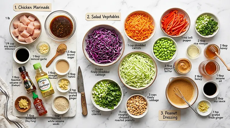Asian Chicken Crunch Salad 2 Asian Chicken Crunch Salad Ingredients