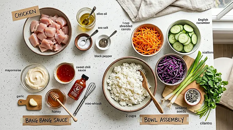 Bang Bang Chicken Bowl 2 Bang Bang Chicken Bowl Ingredients