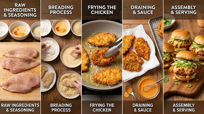 Bang Bang Chicken Sliders Instructions