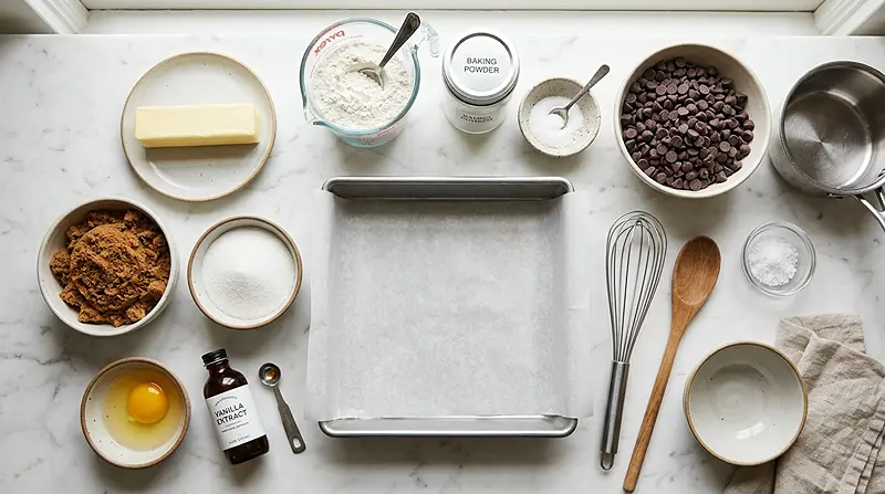 Brown Butter Chocolate Chip Cookie Bars Ingredients