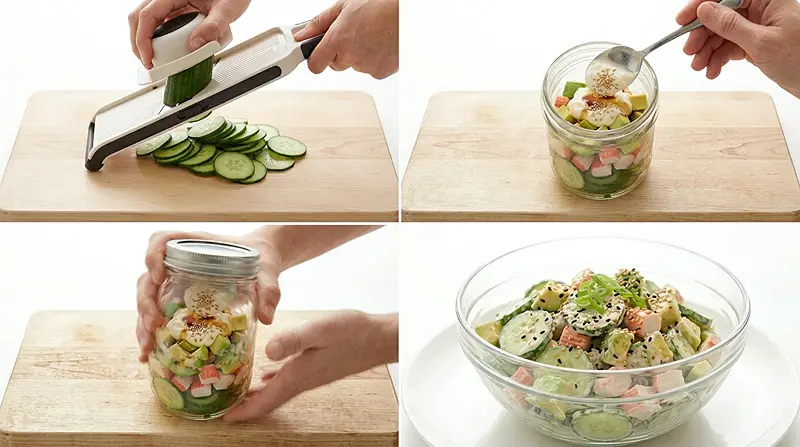 California Roll Cucumber Salad 3 California Roll Cucumber Salad Instructions