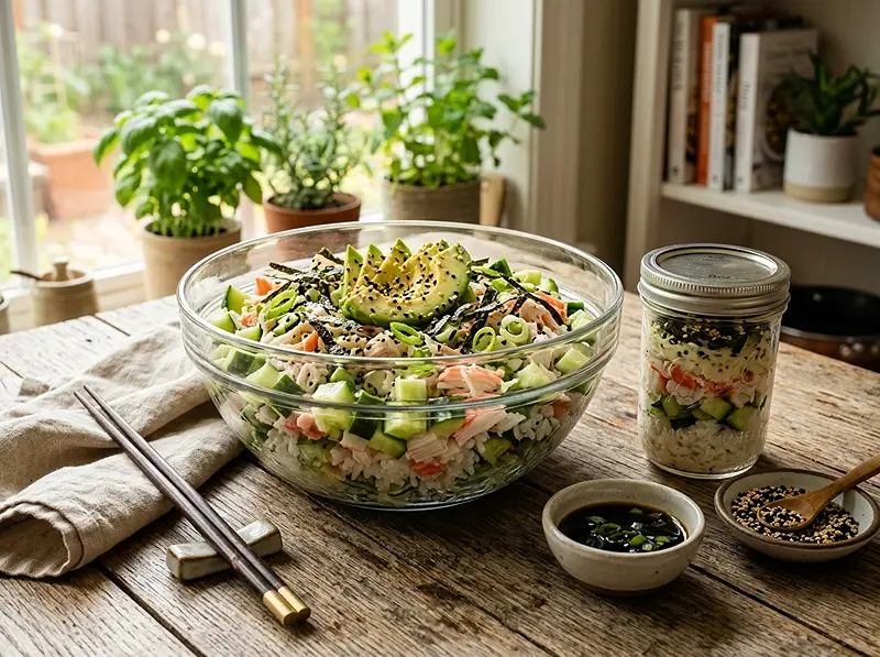 California Roll Cucumber Salad 5 California Roll Cucumber Salad Recipe