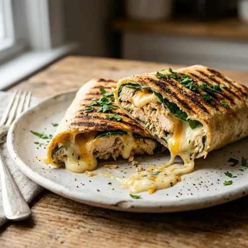Cheesy Garlic Chicken Wraps 6 Cheesy Garlic Chicken Wraps