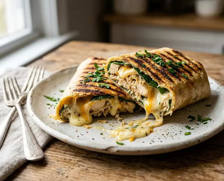 Cheesy Garlic Chicken Wraps