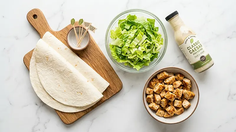 Chicken Caesar Wrap Bites (Pinwheels) 2 Chicken Caesar Wrap Bites (pinwheels) Ingredients
