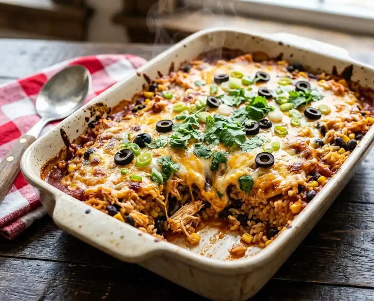 Chicken Enchilada Rice Casserole