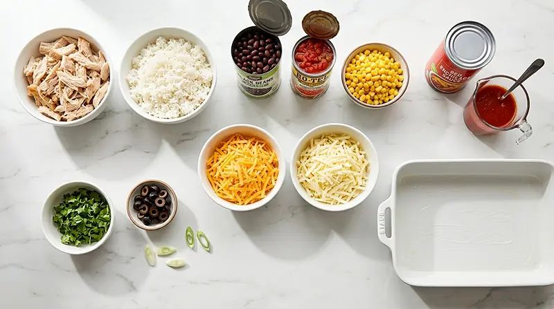 Chicken Enchilada Rice Casserole Ingredients