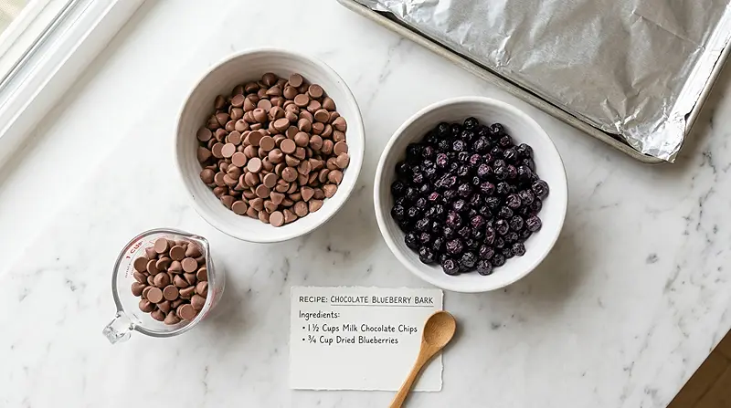 Chocolate Blueberry Bark Recipe 2 Chocolate Blueberry Bark Recipe Ingredients