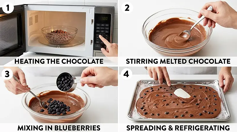 Chocolate Blueberry Bark Recipe 3 Chocolate Blueberry Bark Recipe Instructions