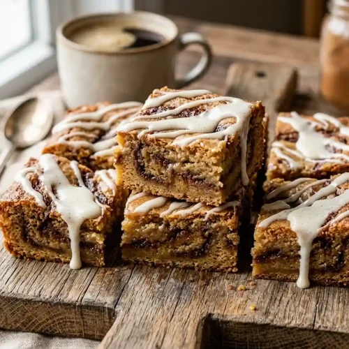 Cinnamon Roll Blondies