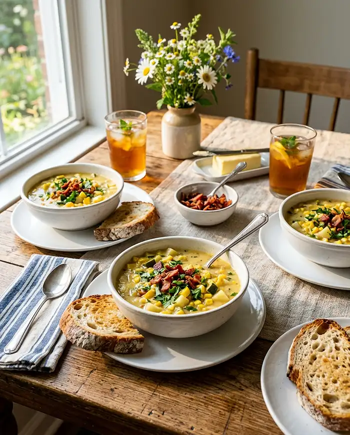 Summer Corn and Zucchini Chowder 5 Corn Stew Recipes
