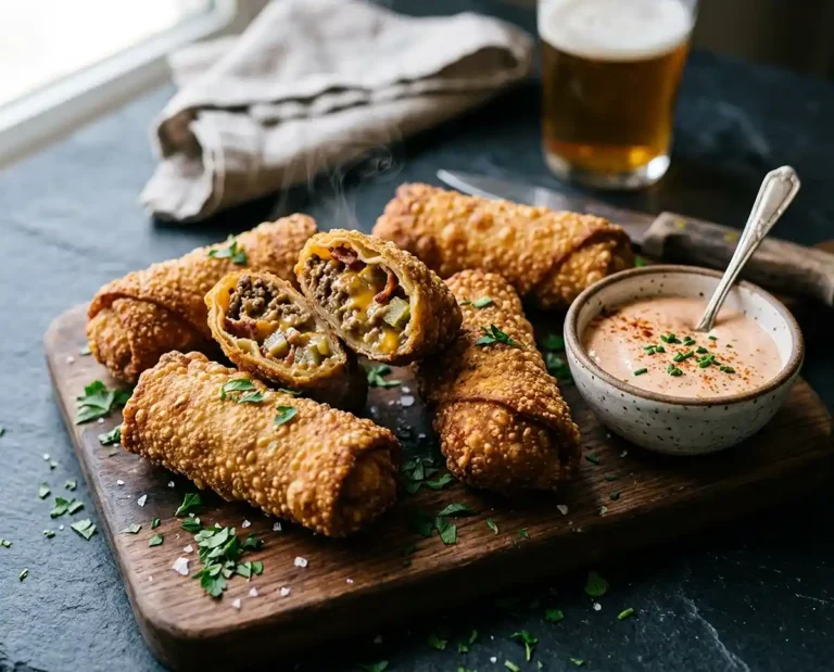 Crispy Cheeseburger Egg Rolls (air fryer option)