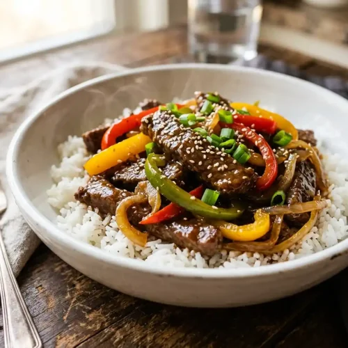 Crock Pot Pepper Steak 6 Crock Pot Pepper