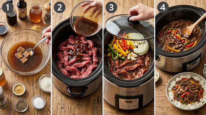 Crock Pot Pepper Steak 3 Crock Pot Pepper Steak Instructions
