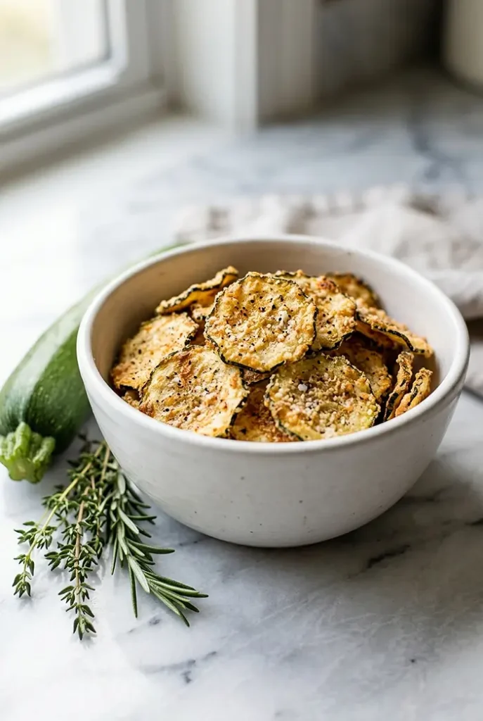 Crunchy Zucchini Chips 4 Crunchy Zucchini Chips recipe