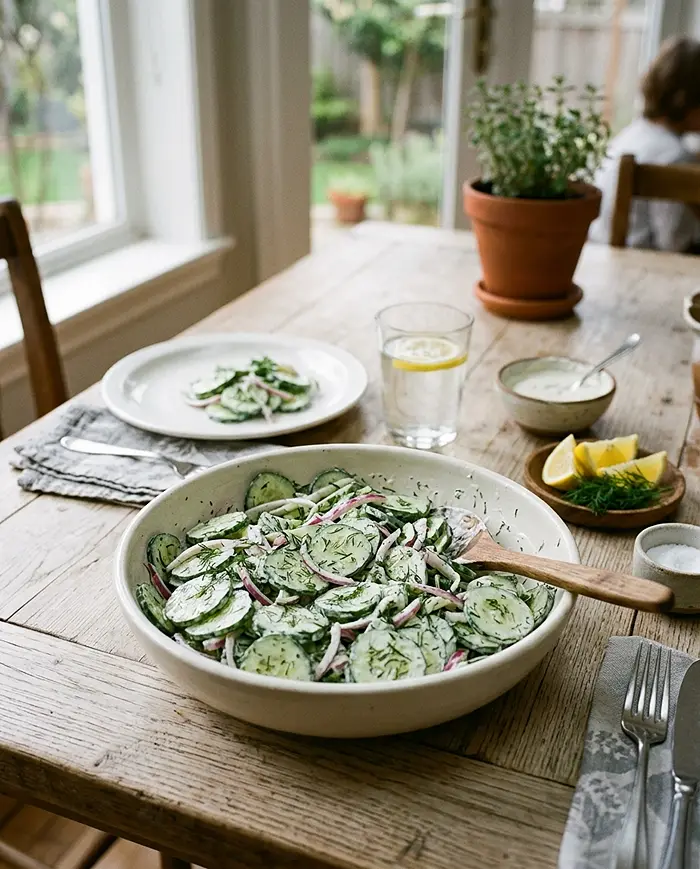 Cucumber Dill Salad 5 Cucumber Dill Salad In Bowl