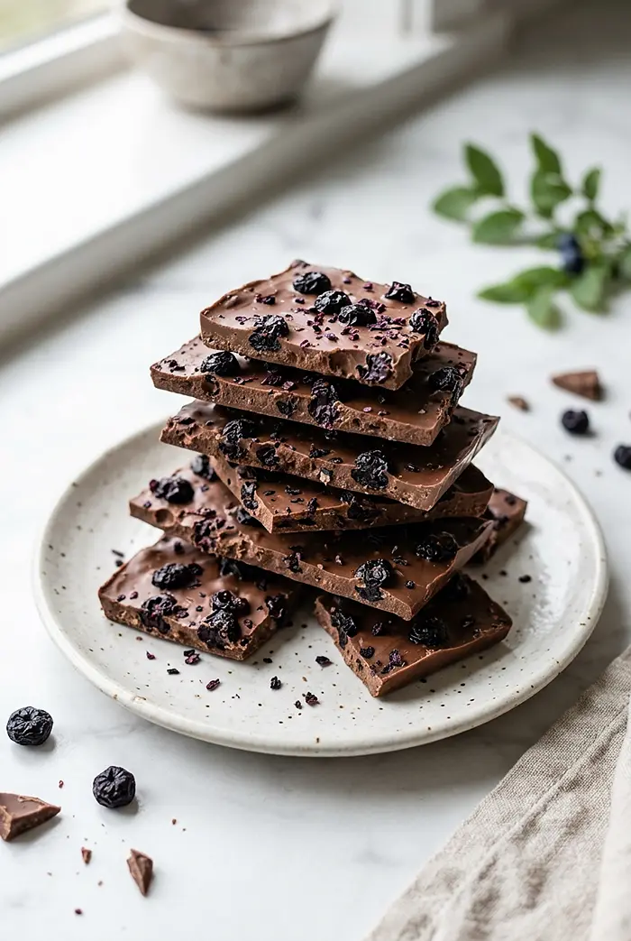 Chocolate Blueberry Bark Recipe 4 Dark Chocolate Blueberry Bark