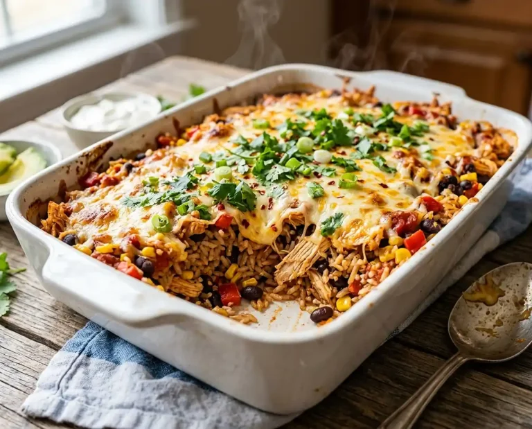 Easy Chicken Burrito Casserole