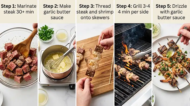 Grilled Steak and Shrimp Skewers 3 Easy Dinner Grill Recipes