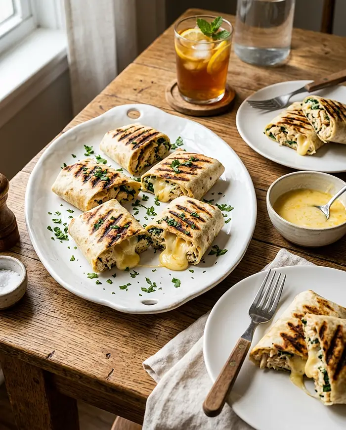 Cheesy Garlic Chicken Wraps 5 Easy Meal Prep Low Calorie