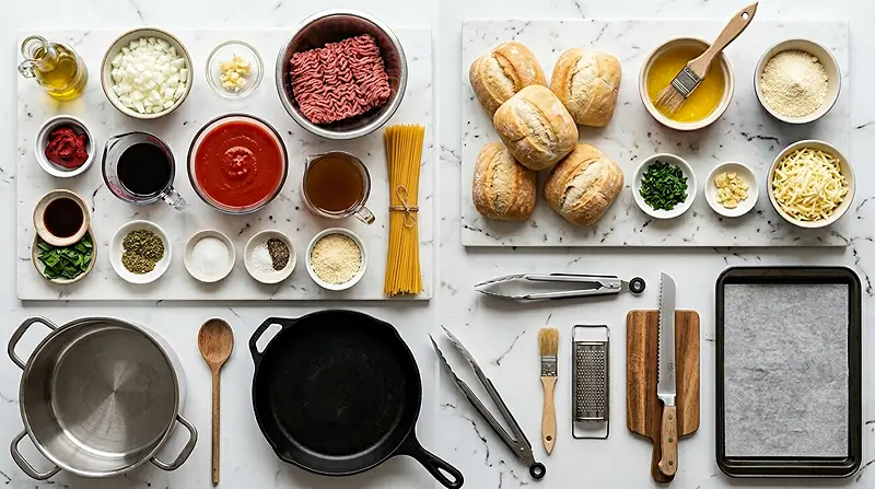 Easy Spaghetti Garlic Bread Bowls 2 Easy Spaghetti Garlic Bread Bowls Ingredients
