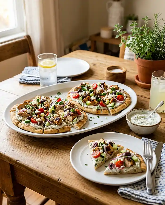 Greek Chicken Flatbread 5 Flatbread Recipes With Chicken