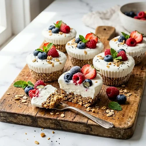 Frozen Yogurt Granola Cups