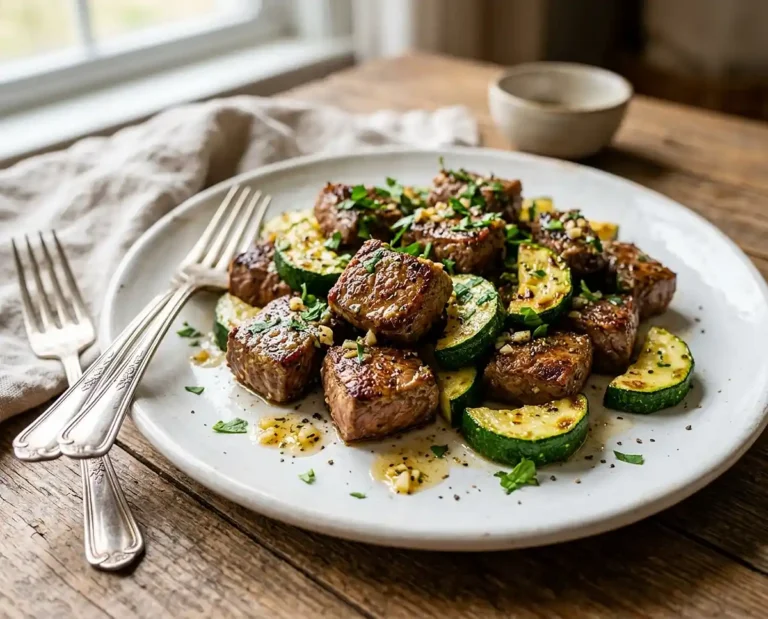 Garlic Butter Steak & Zucchini