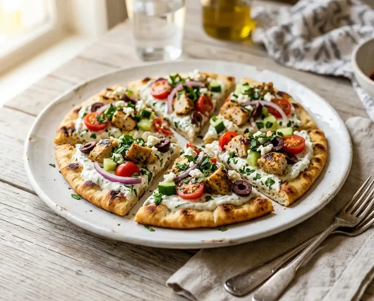 Greek Chicken Flatbread
