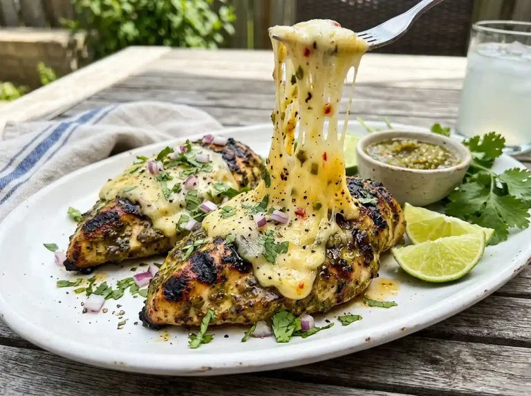 Grilled Salsa Verde Pepper Jack Chicken Recipe