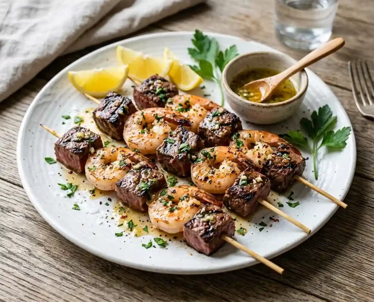 Grilled Steak and Shrimp Skewers