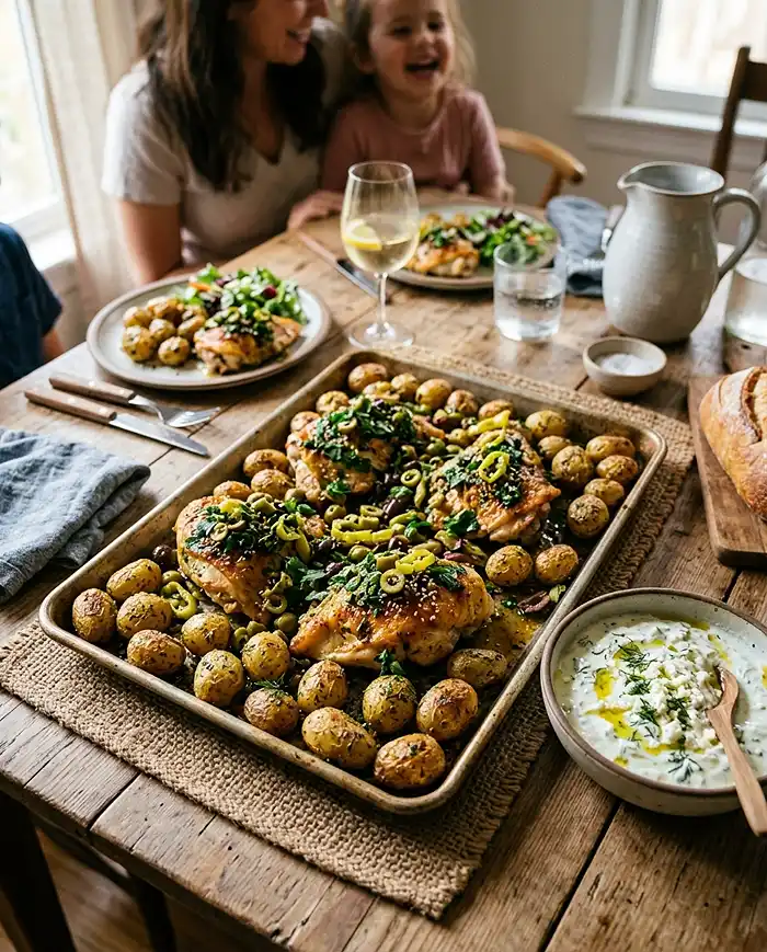 Sheet Pan Lemon Balsamic Chicken and Potatoes 5 Half Baked Harvest One Pan Chicken