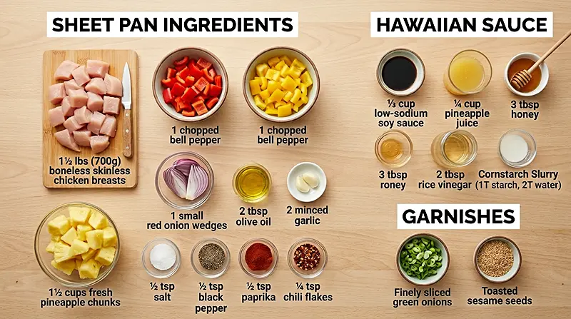 Hawaiian Chicken Sheet Pan 2 Hawaiian Chicken Sheet Pan Ingredients