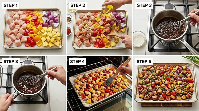 Hawaiian Chicken Sheet Pan 3 Hawaiian Chicken