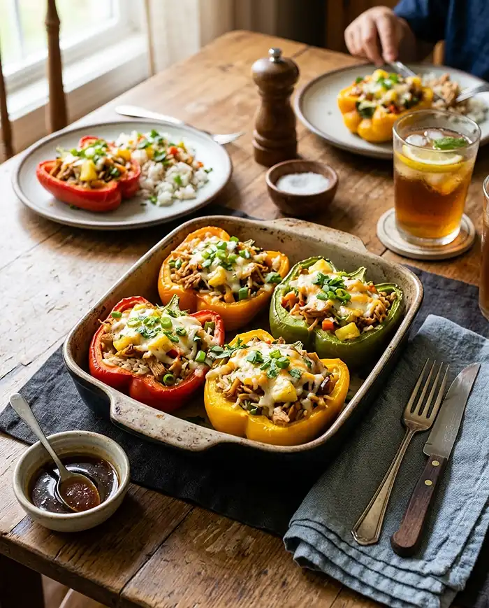 Teriyaki Pineapple Chicken and Rice Stuffed Peppers 5 Heslthy Dinner Recipes