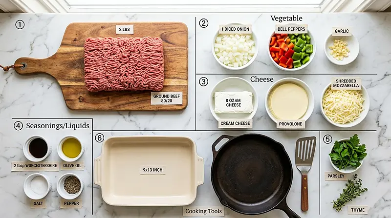High Protein Low Carb Philly Cheesesteak Casserole 2 High Protein Low Carb Philly Cheesesteak Casserole Ingredients