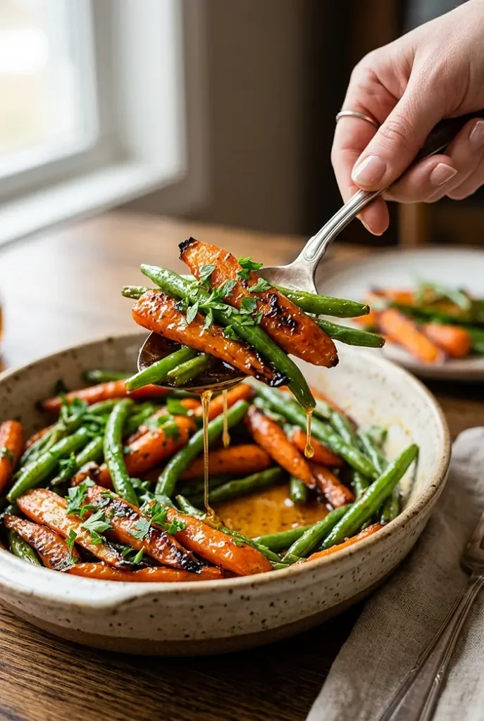 Honey Glazed Carrots & Green Beans 4 Honey Glazed Carrots