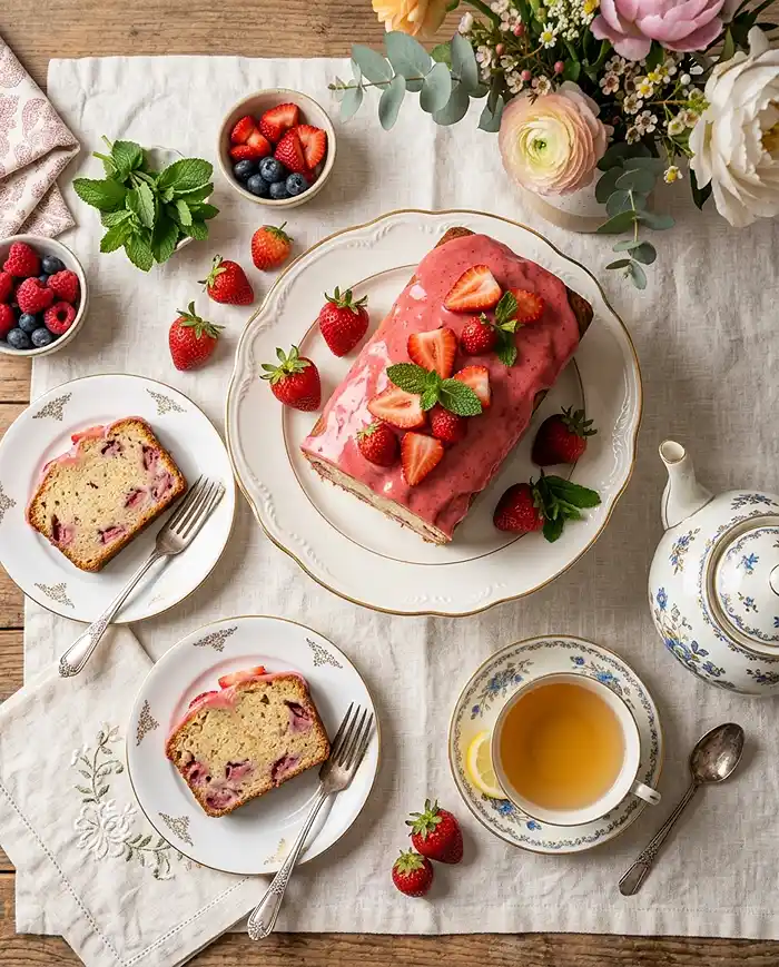 Strawberry Pound Cake with Fresh Strawberry Glaze 5 How To Make Strawberry Loaf