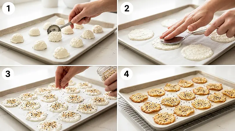 How to Make Crispy Cottage Cheese Chips 3 How to Make Crispy Cottage Cheese Chips Instructions