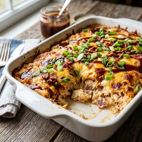 Keto BBQ Chicken Casserole