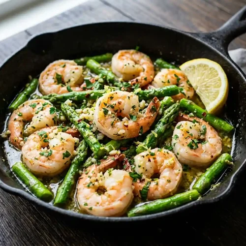 Lemon Garlic Shrimp and Asparagus